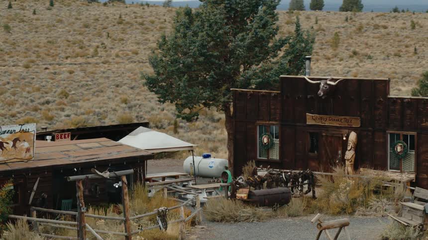A shop is in a rural area