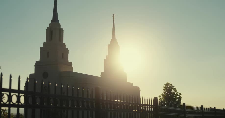 Backlit palace all lit up