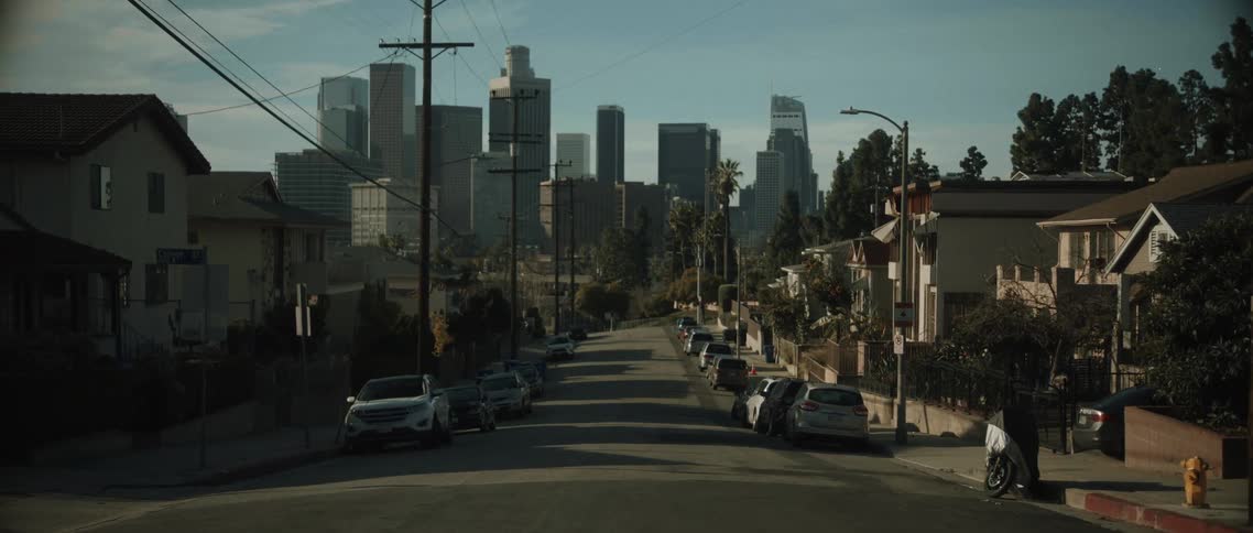The road is empty leading to the big city