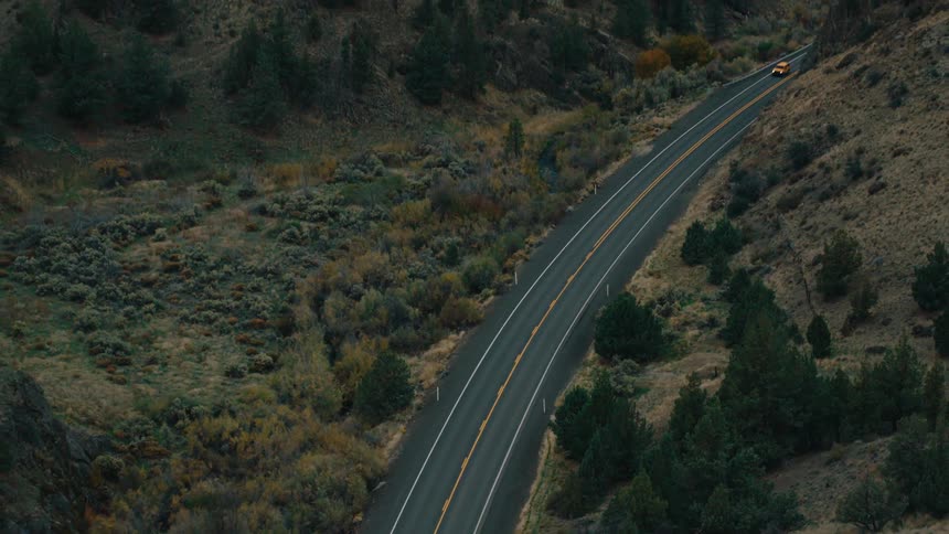 Road in the middle of the mountains