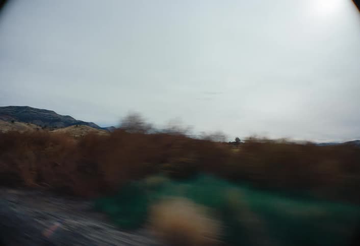 A footage of a car motion on the freeway