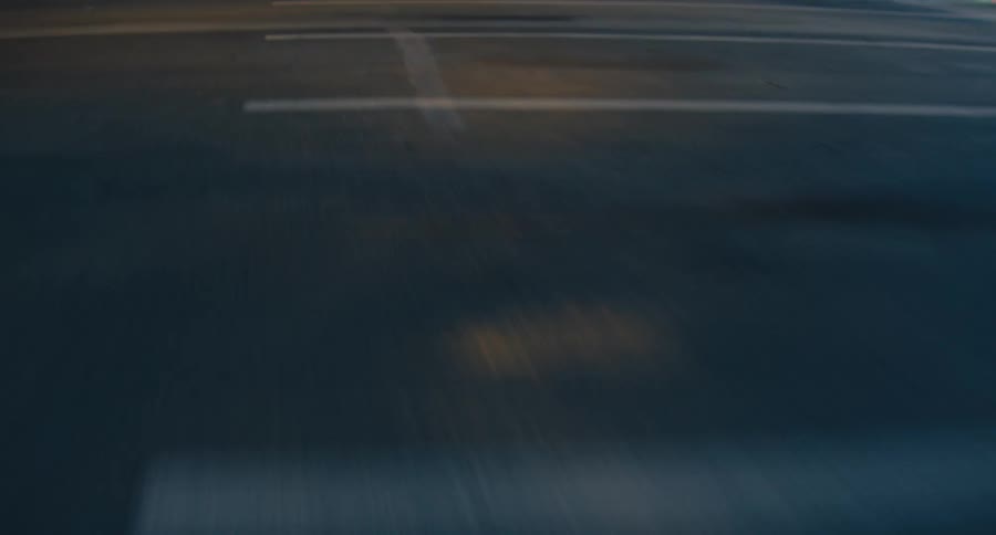 Moving quickly over a parking lot