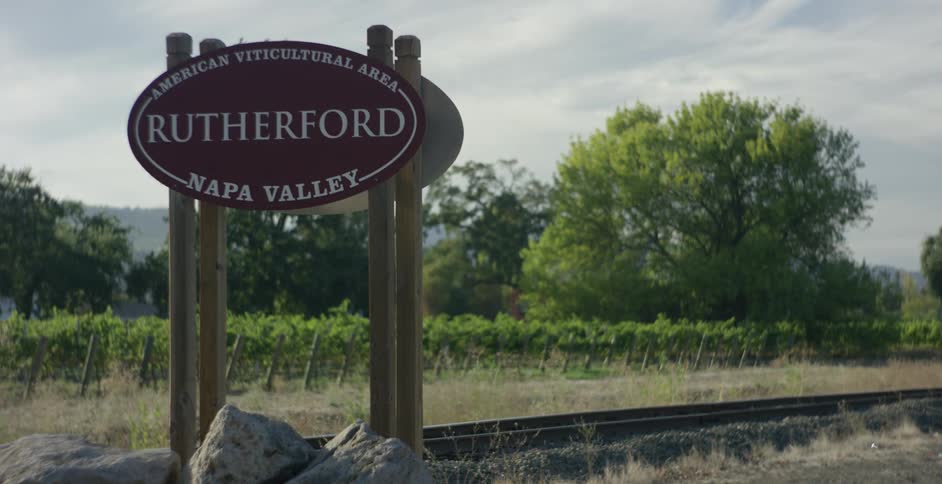 Signboard of a vineyard farm