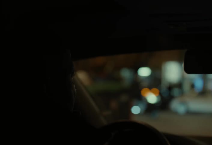 A footage of a car driving in the neighborhood