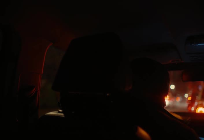 A close up footage of a man driving