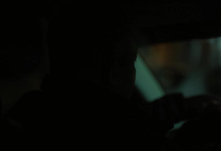 A footage of a person driving a car