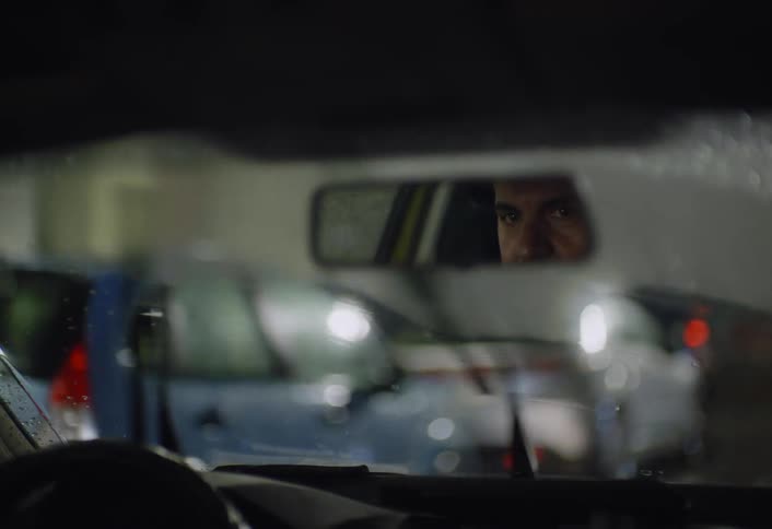 A footage of a person driving