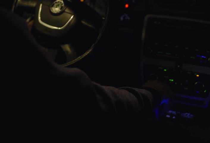 A footage of a person driving