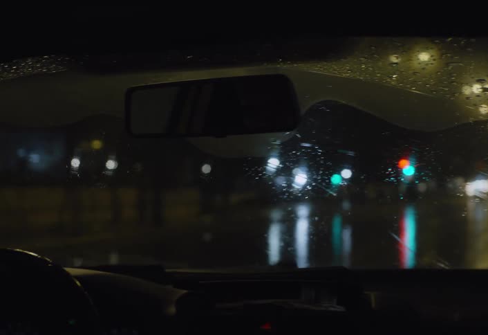 A footage of a person driving