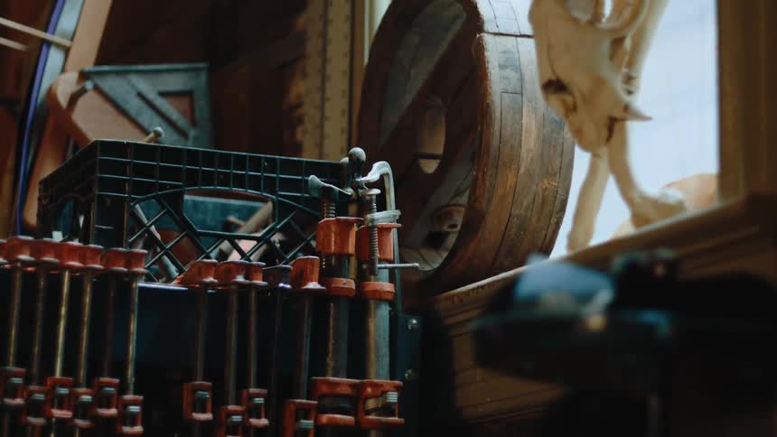 A footage of wooden interior decors