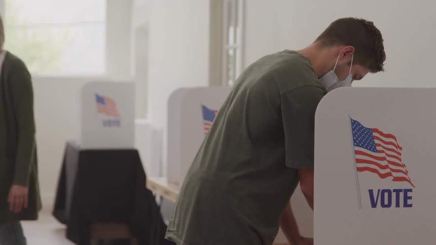 Several people voting