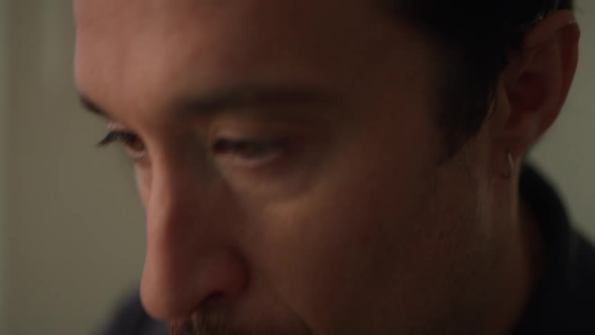 A close up clip of a mans face