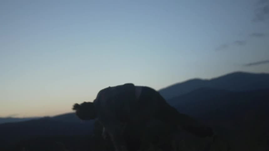 Man practicing his martial arts skills outdoors alone with mountains in the background