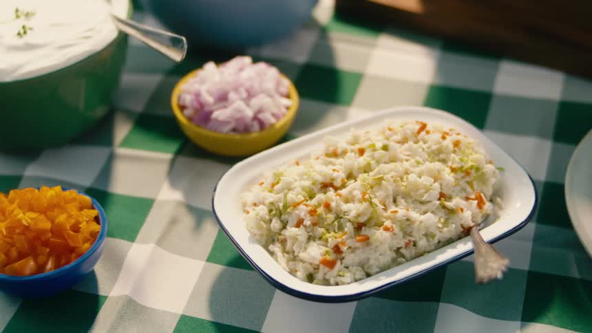 A few dishes at a picnic