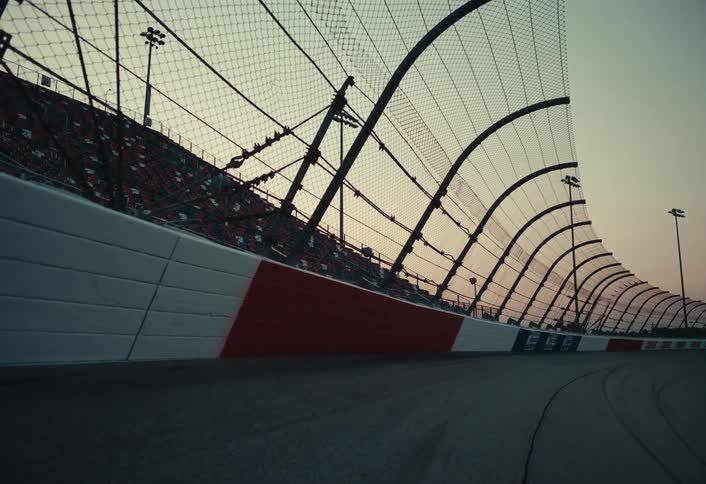 A footage of a race track