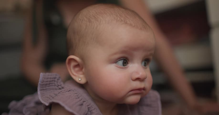 A close up footage of a kid