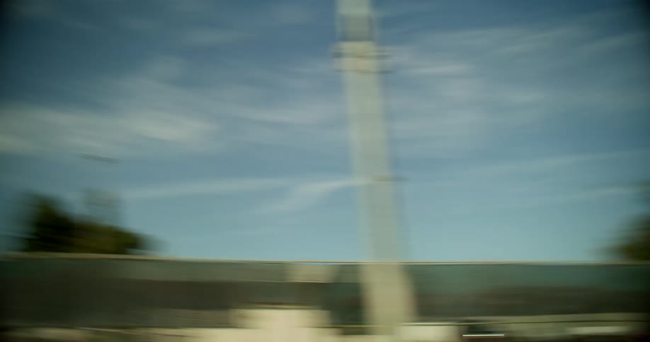 Orbiting view of a suburban neighborhood during the spring