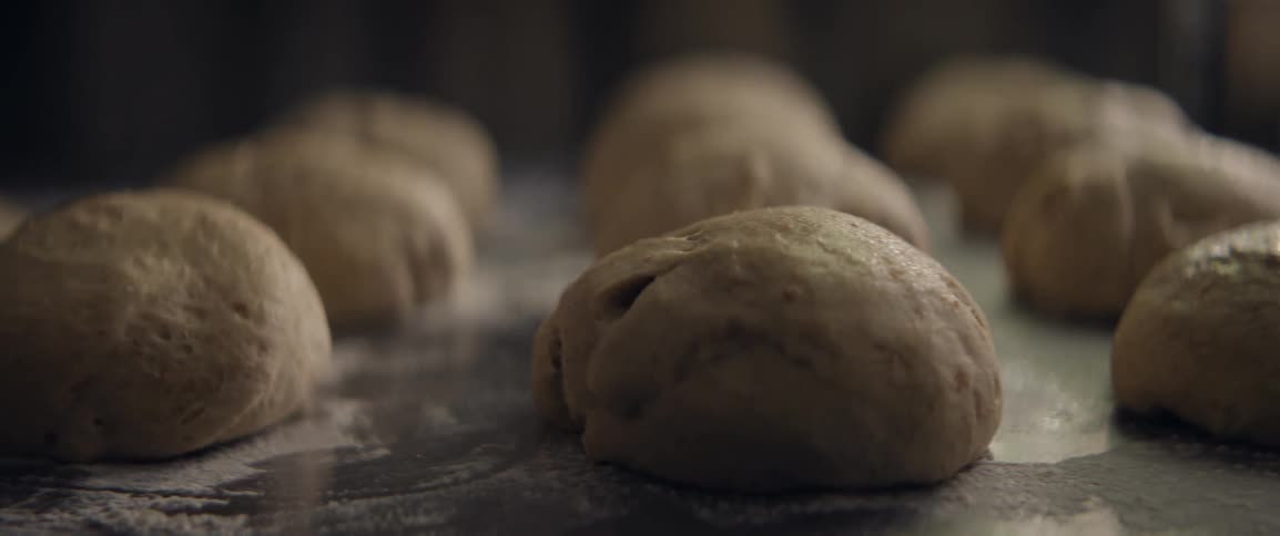 Close up of fresh bread dough before being baked