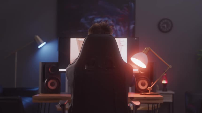A footage of a person playing a video game on a computer