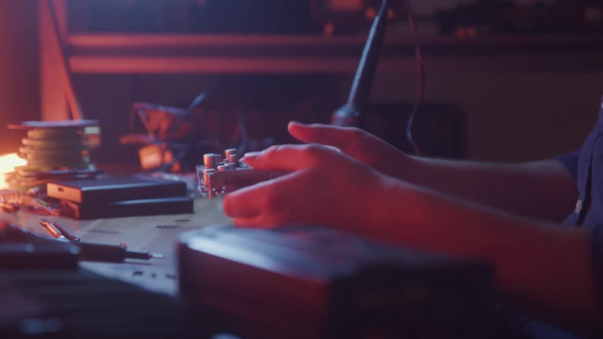 A footage of a person holding video card