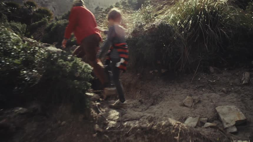 A couple people go on a hike