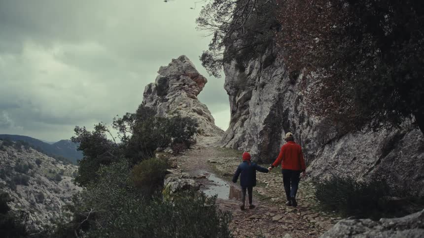A couple people take a hike
