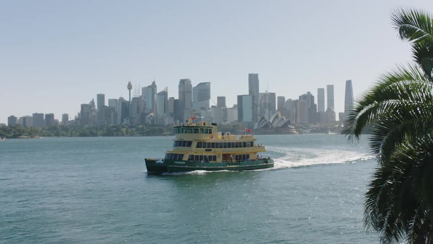 The ferry travels from the city
