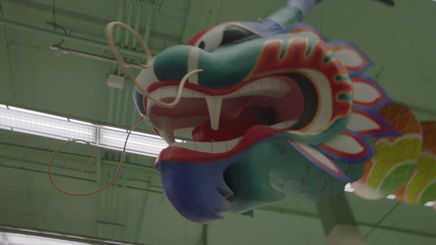 Fluorescent lights and a pinata
