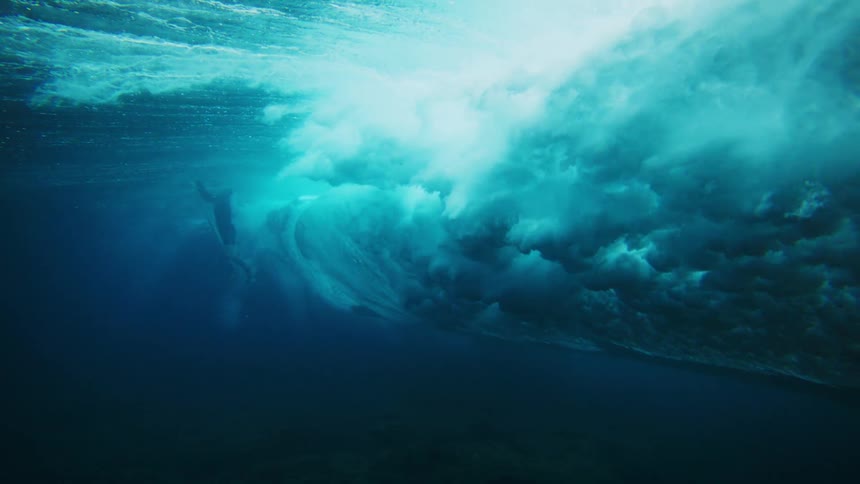 An underwater footage of the ocean