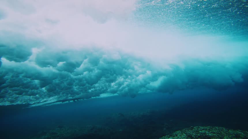 An underwater footage of the ocean