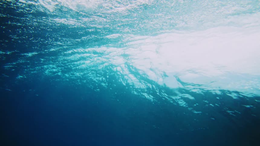 An underwater footage of the ocean
