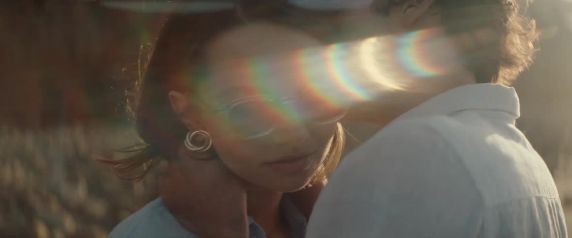 A footage of a couple by the sea side