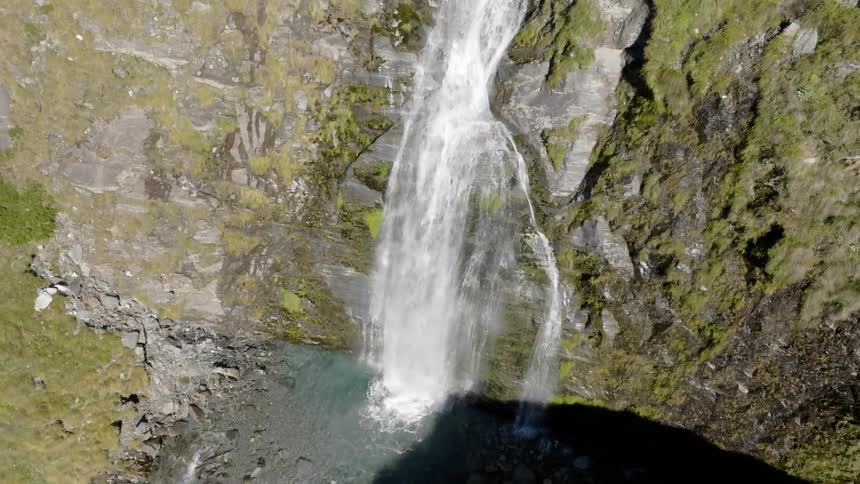 Aerial view of a waterfall