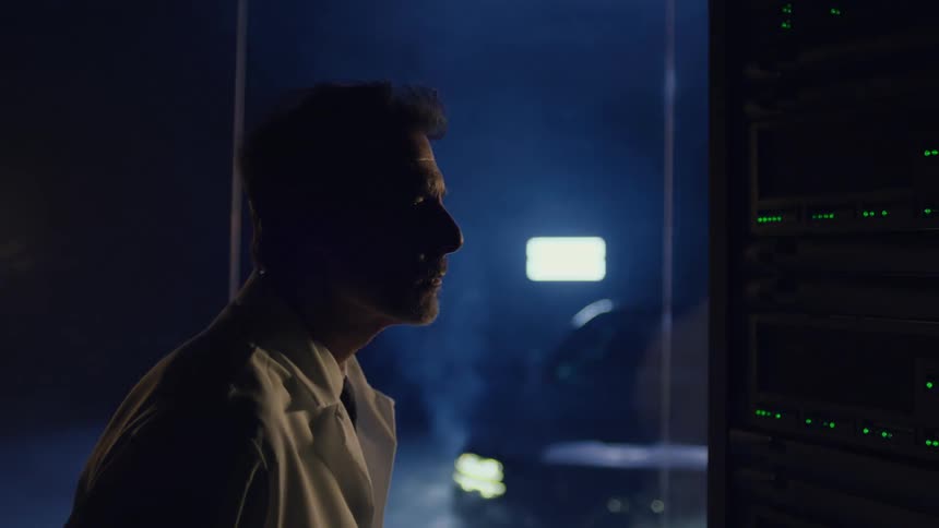 A footage of a man in a factory