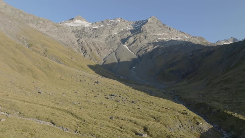 A footage of a mountainous valley