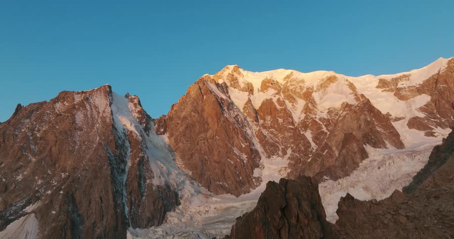 Aerial scenery of mountain cliffs