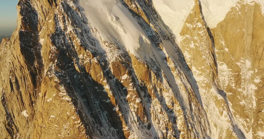 The cliff face of a mountain