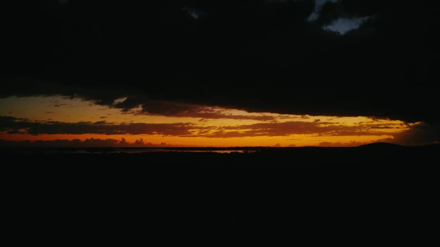 Skyscape in a dark dawn