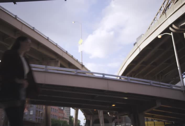 View of bridges and viaducts around the city