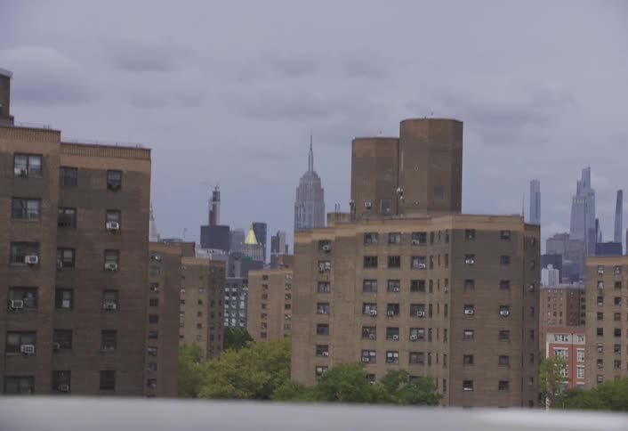 Buildings in a city are taller as they get into the center of downtown