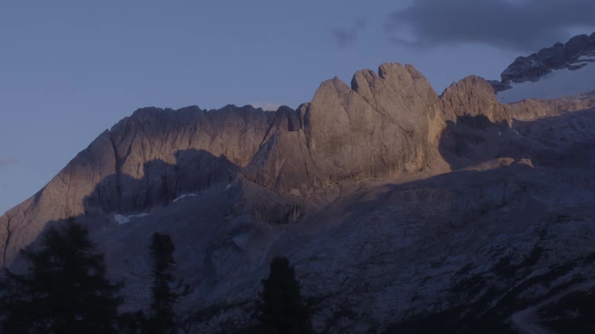Natural landscape at dawn of mountains