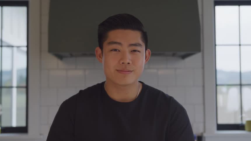 Portrait of a young man with happy facial expression