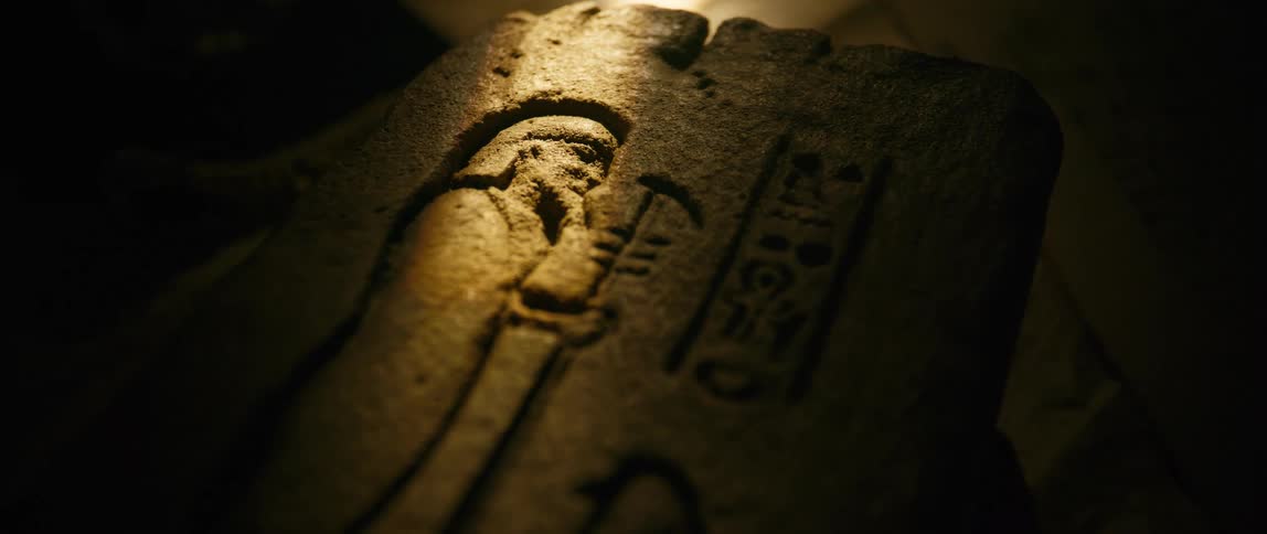 A close up of a stone carving
