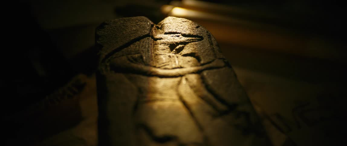 An etching is on the stone