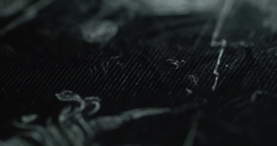 A footage of a monochrome artwork