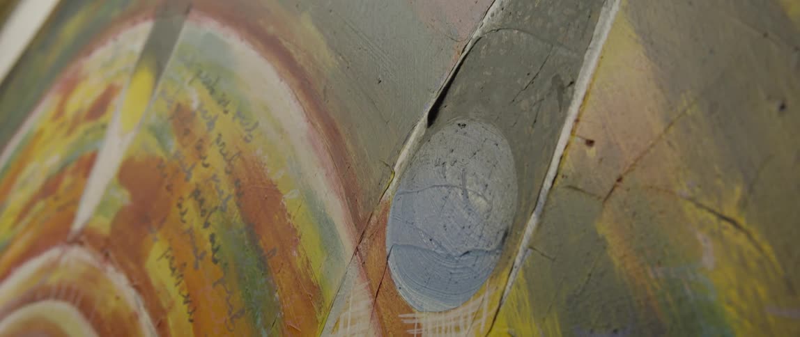 Abstract closeup on an artistic wall