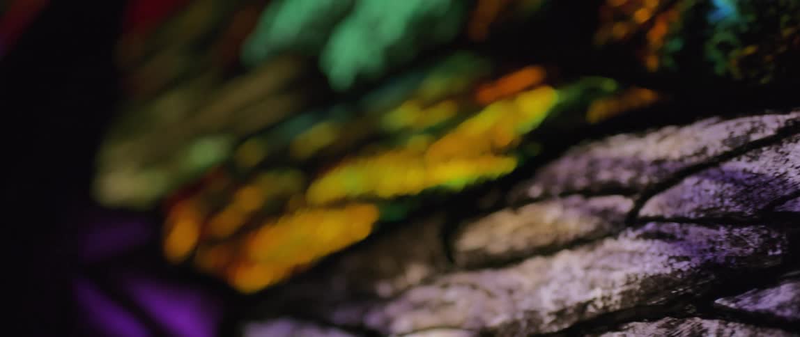 Close up of a colorful artwork