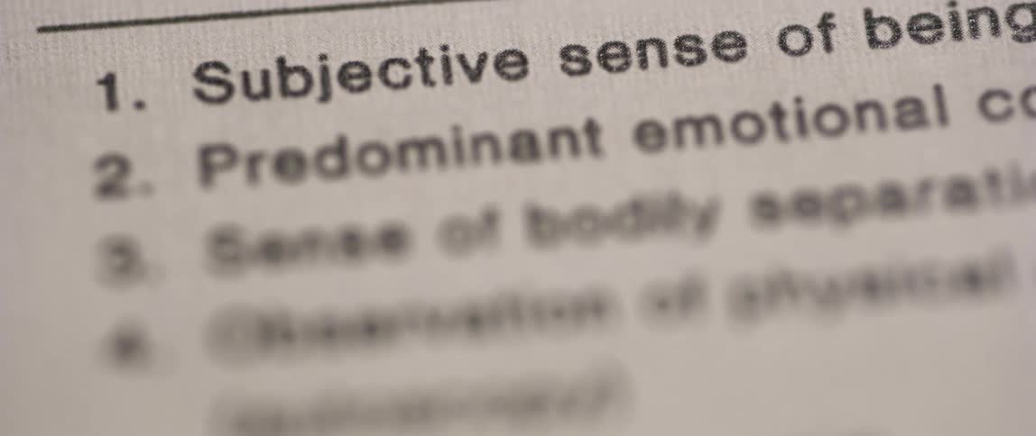 Close up of a piece of paper with a printed list on it