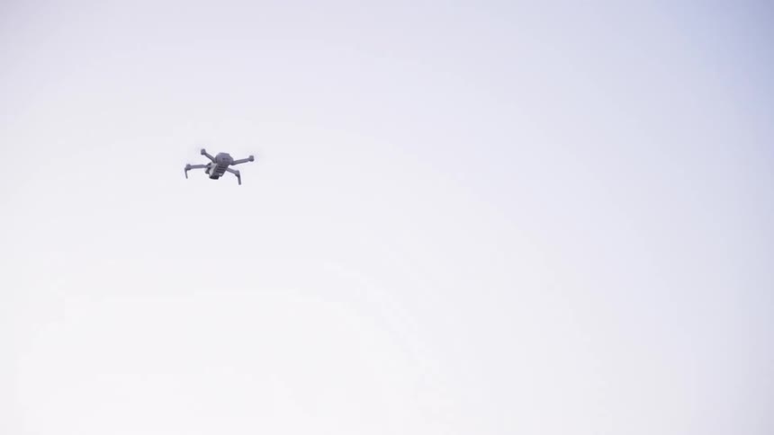 Drone flying over a natural area
