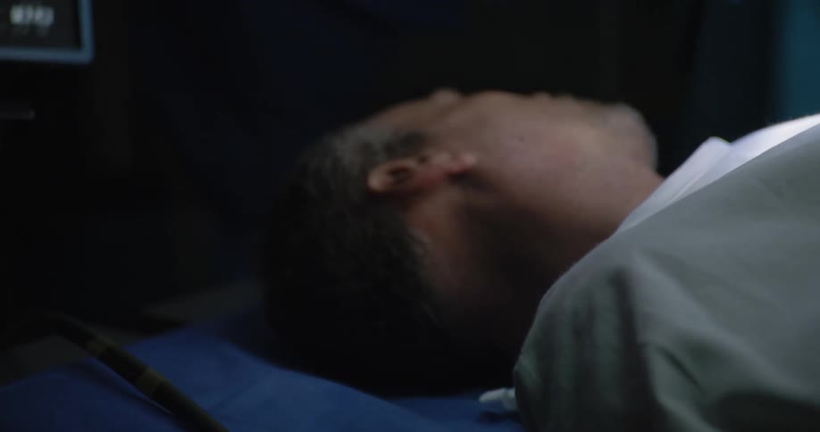 Patient in an operating room being resuscitated with heartbeat